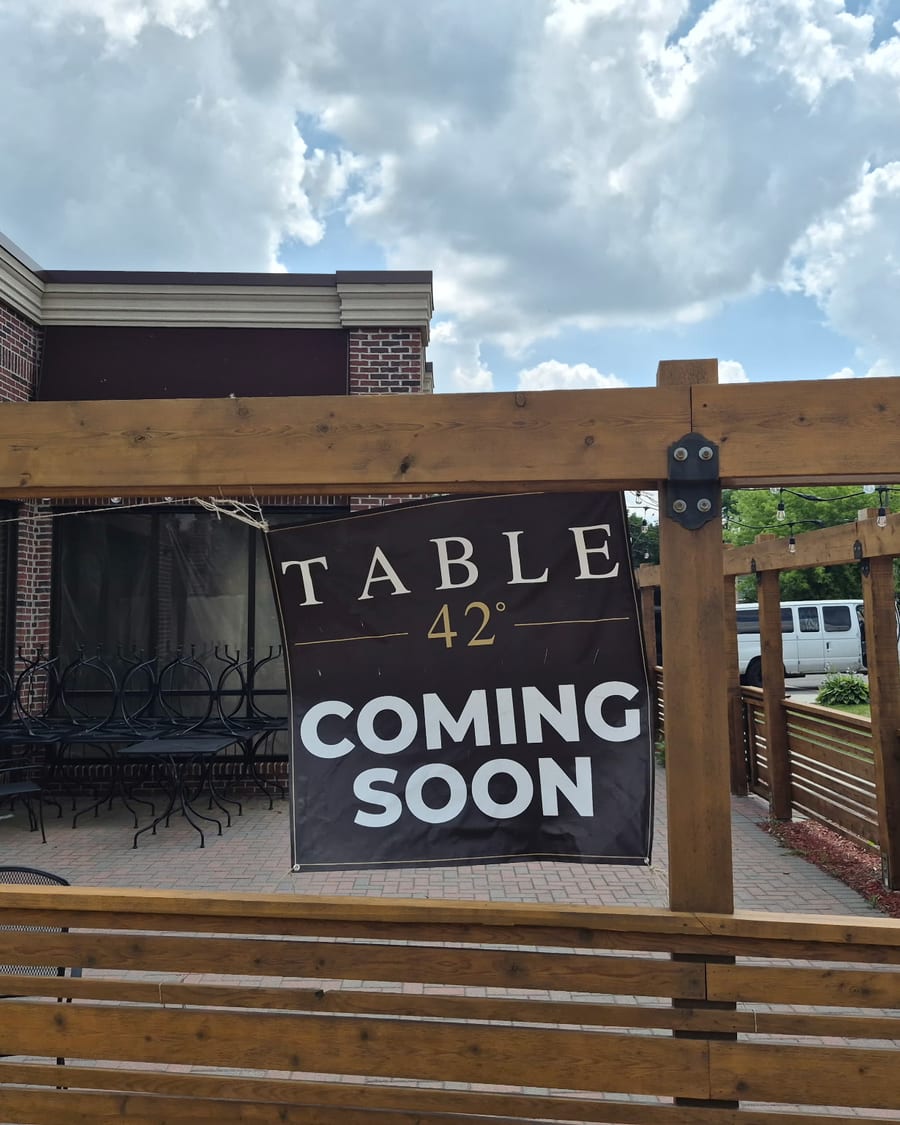 The Table 42 “coming soon” sign up on the storefront